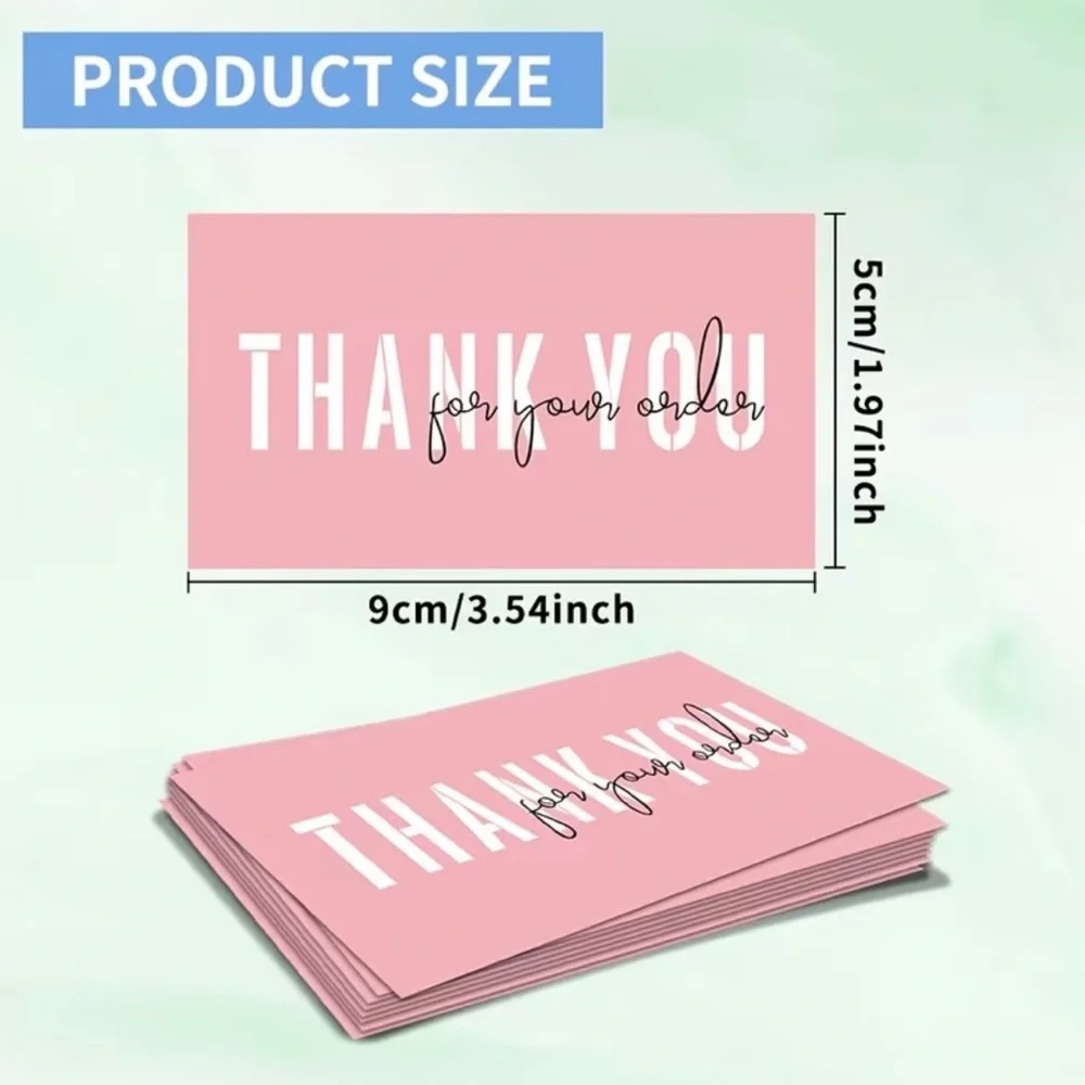 Pink Thank You Cards, 50 pieces, NEW